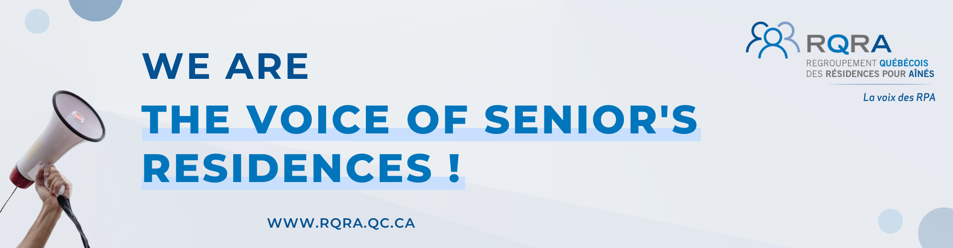 WE ARE THE VOICE OF SENIOR’S RESIDENCES !