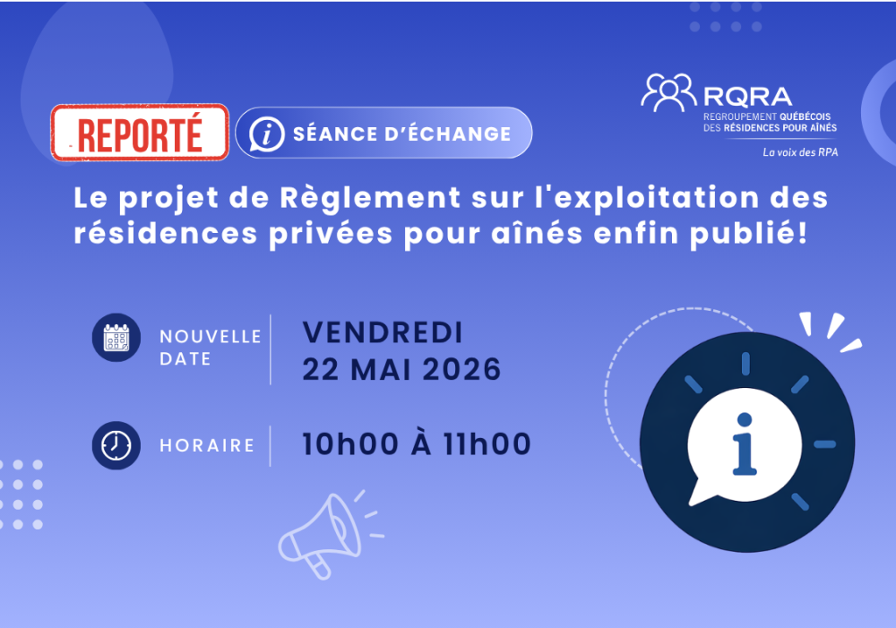 Le projet de Règlement sur l’exploitation des résidences privées pour aînés enfin publié!
